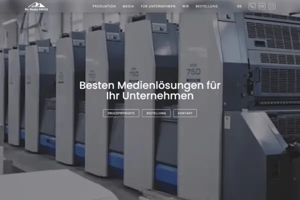 Сайт для медиа-агентства My Media SWISS GmbH (Швейцария)
